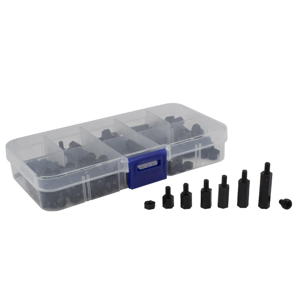 Kit d'entretoises en nylon 180 pièces