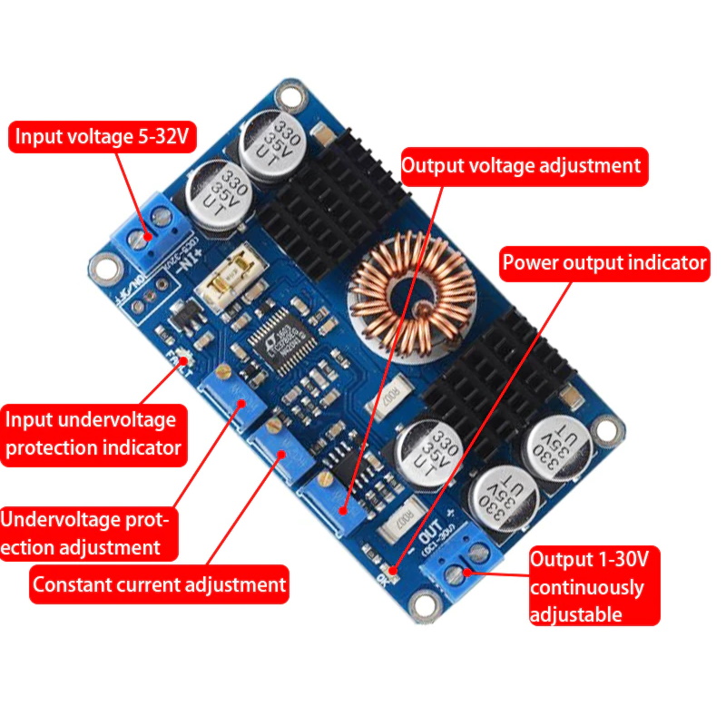 Convertisseur de tension Step Up/Down 10A DC 5V-32V vers 1V-30V LTC3780 – Image 3