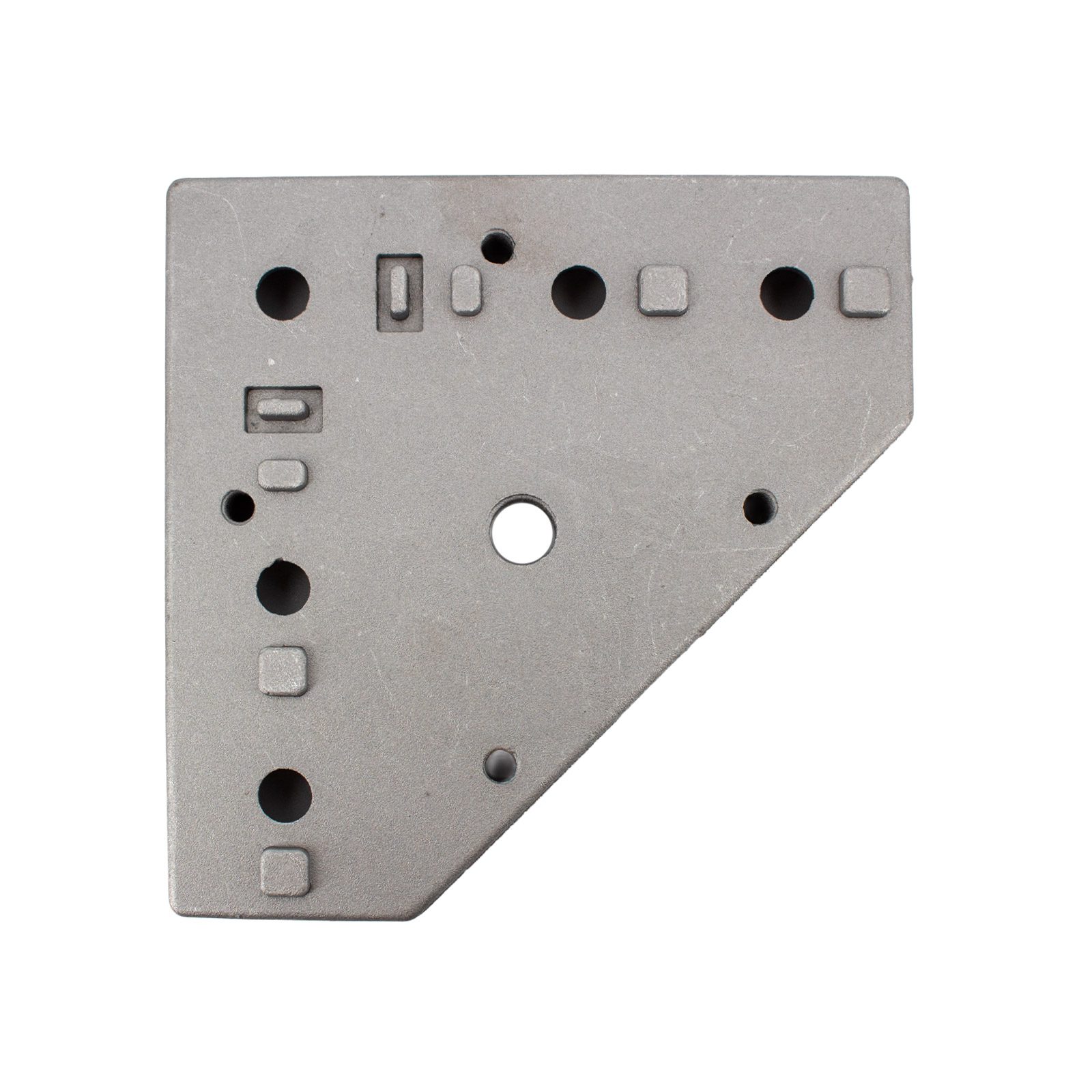 Base de pied réglable 4040 avec filetage M12 pour profilés aluminium 58 x 58 mm, entraxe