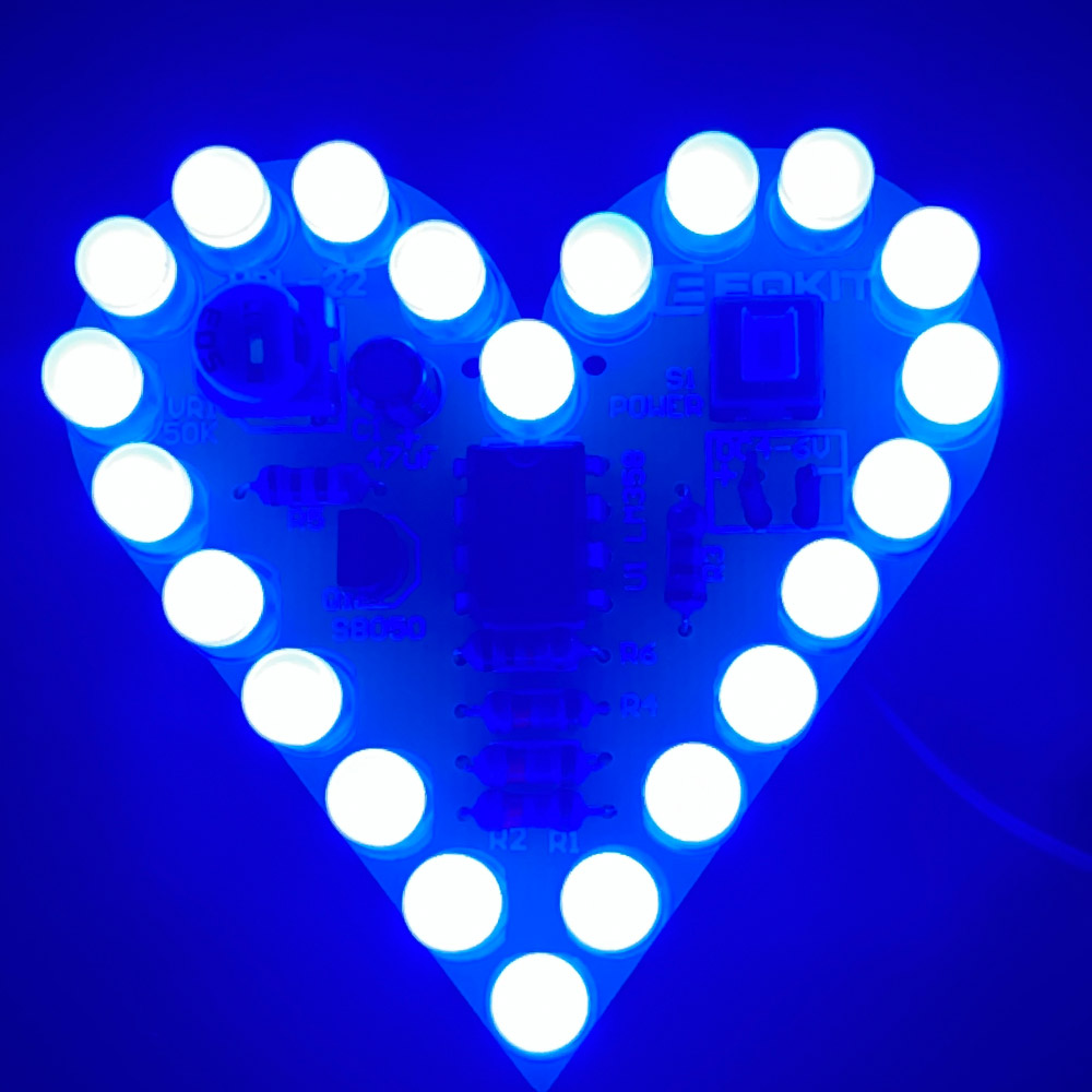 Kit Cœur LED pulsant (bleu) – Image 5