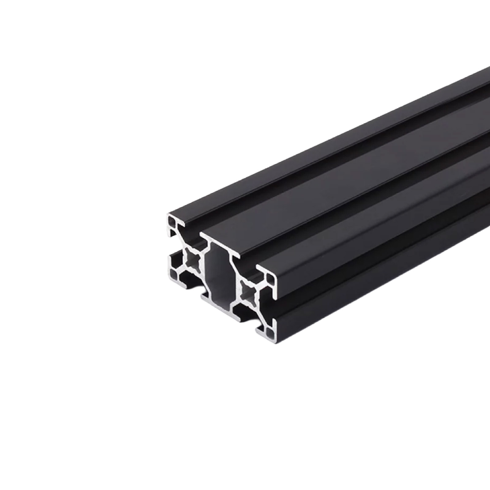 Profilé aluminium 30x60L type B rainure 8 noir 1 mètre