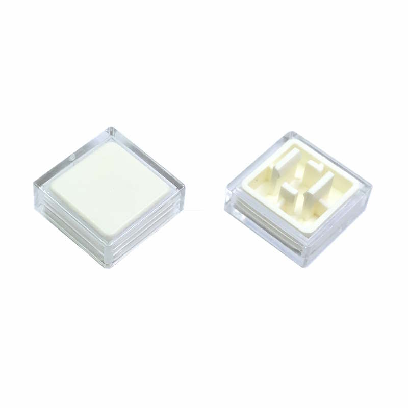 10x A14 Keycaps blancs + capuchons de protection transparents pour Boutons 12×12×7,3 mm