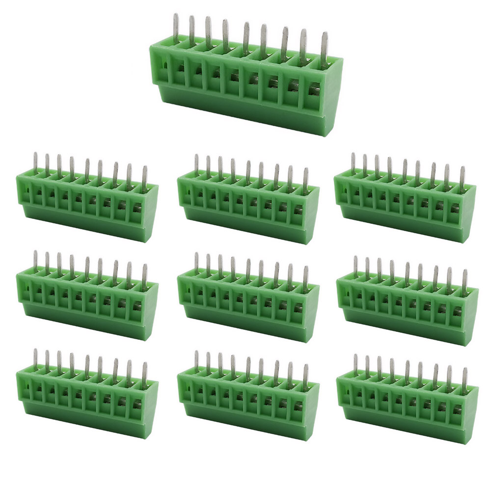 10x Bornes à vis 9 broches 2,54 mm 150V 6A pour câbles 26-18 AWG