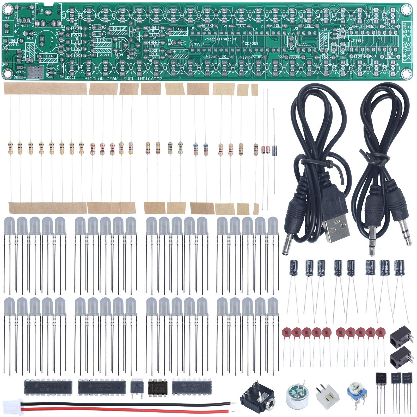 Kit d'affichage de spectre musical LED avec LM3914 – Kit DIY de mesure de niveau audio à souder – Image 3