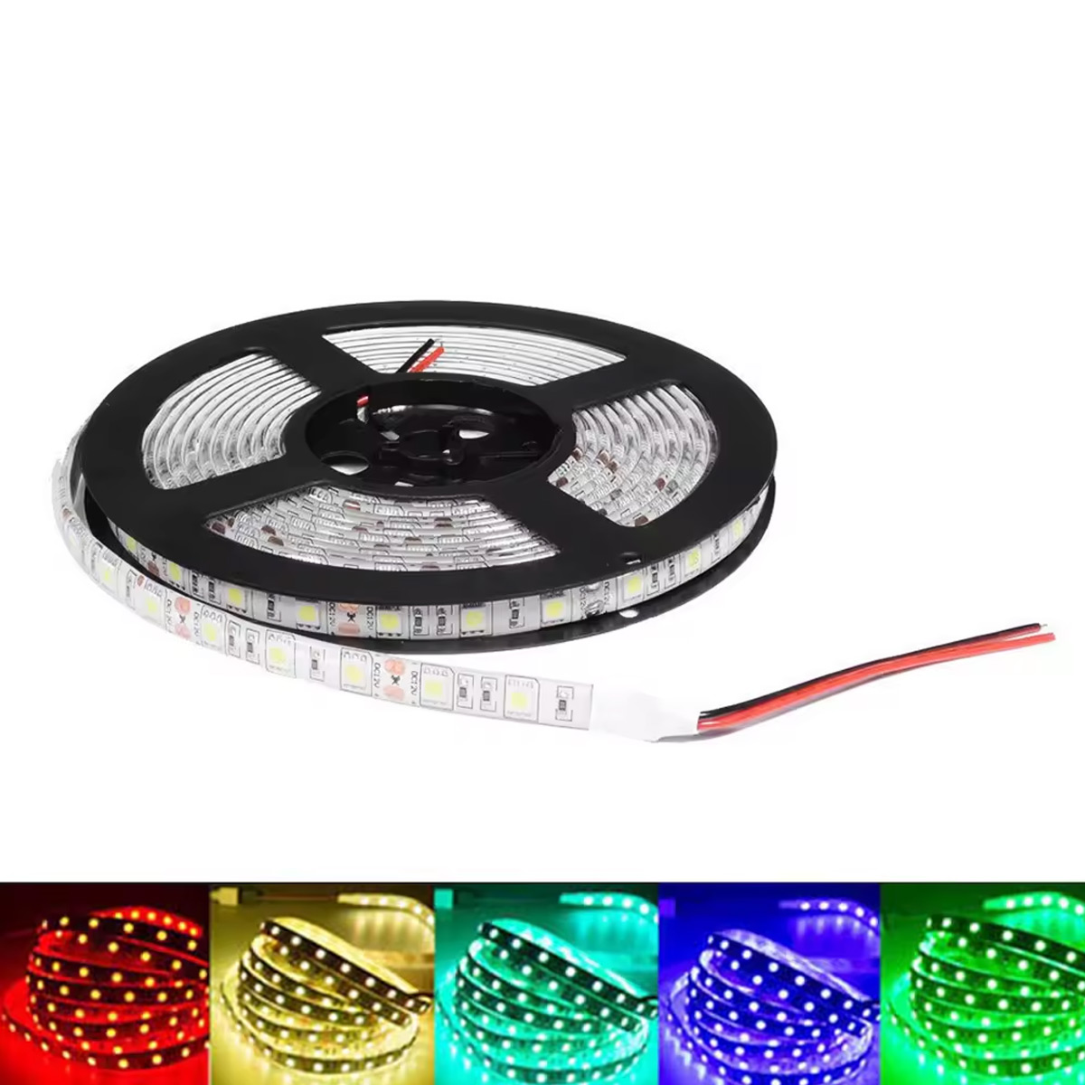 Bande LED 5050 CMS RGB - étanche - 300 LEDs DC12V 5m – Image 2