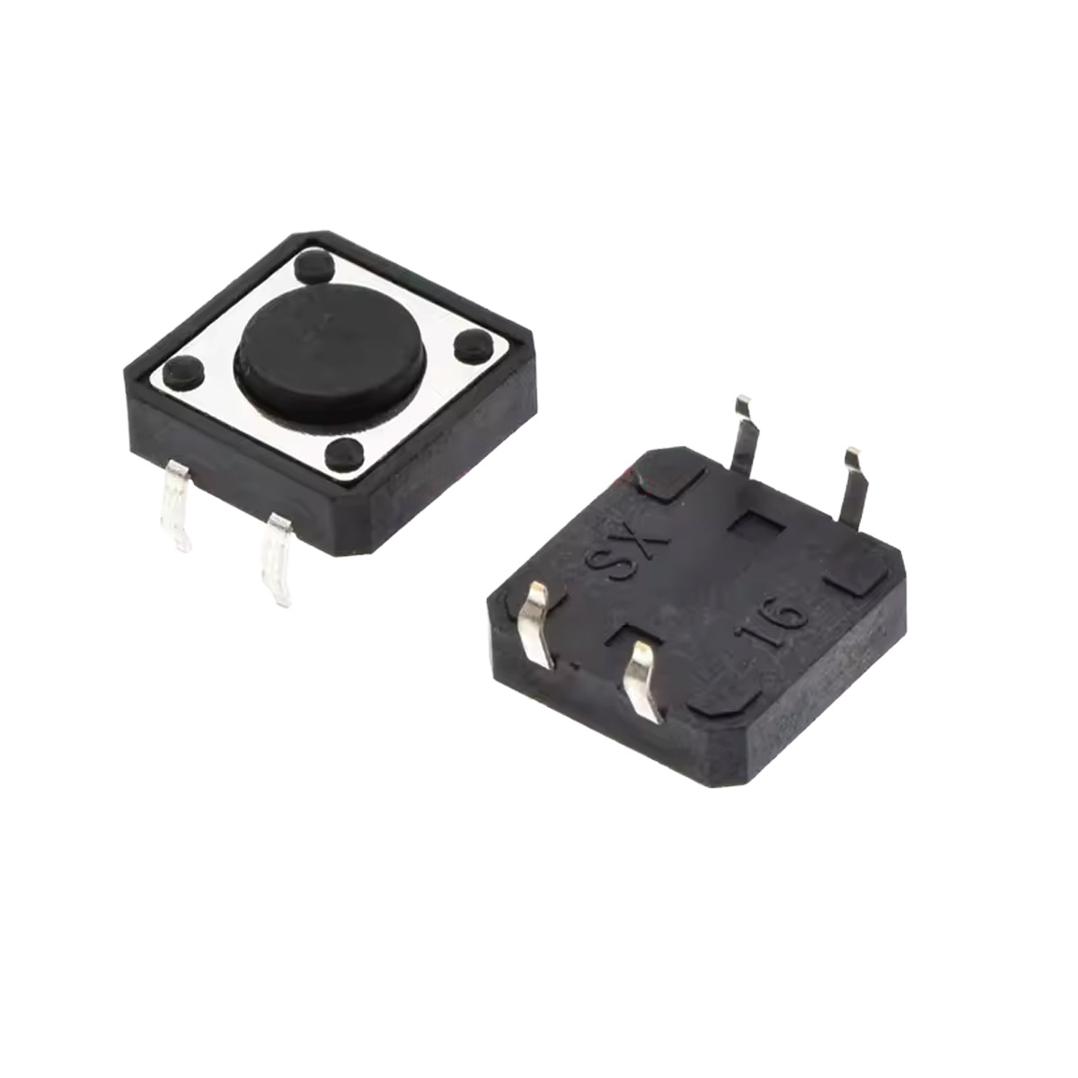 10x Boutons 12x12x4,3mm THT – Boutons poussoirs pour Arduino, prototypage et circuits – Image 2