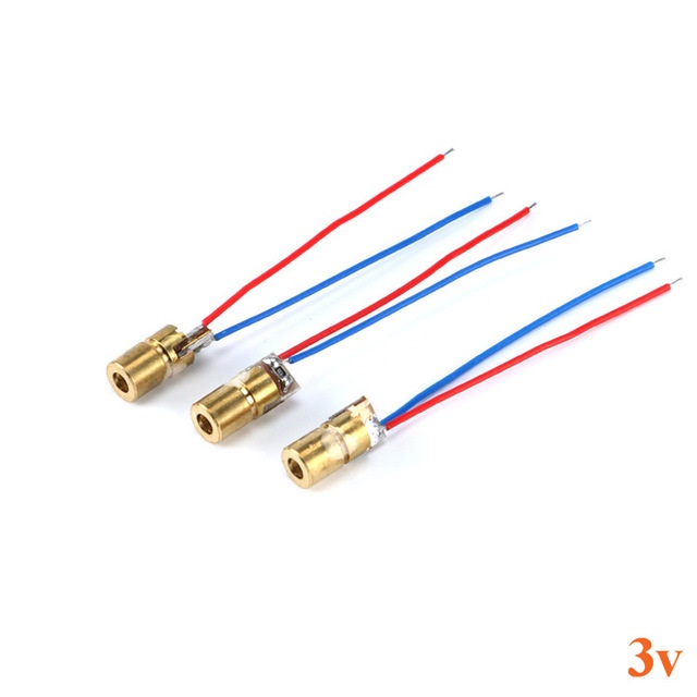 10x diode laser 3V 5mW avec 650nm rouge