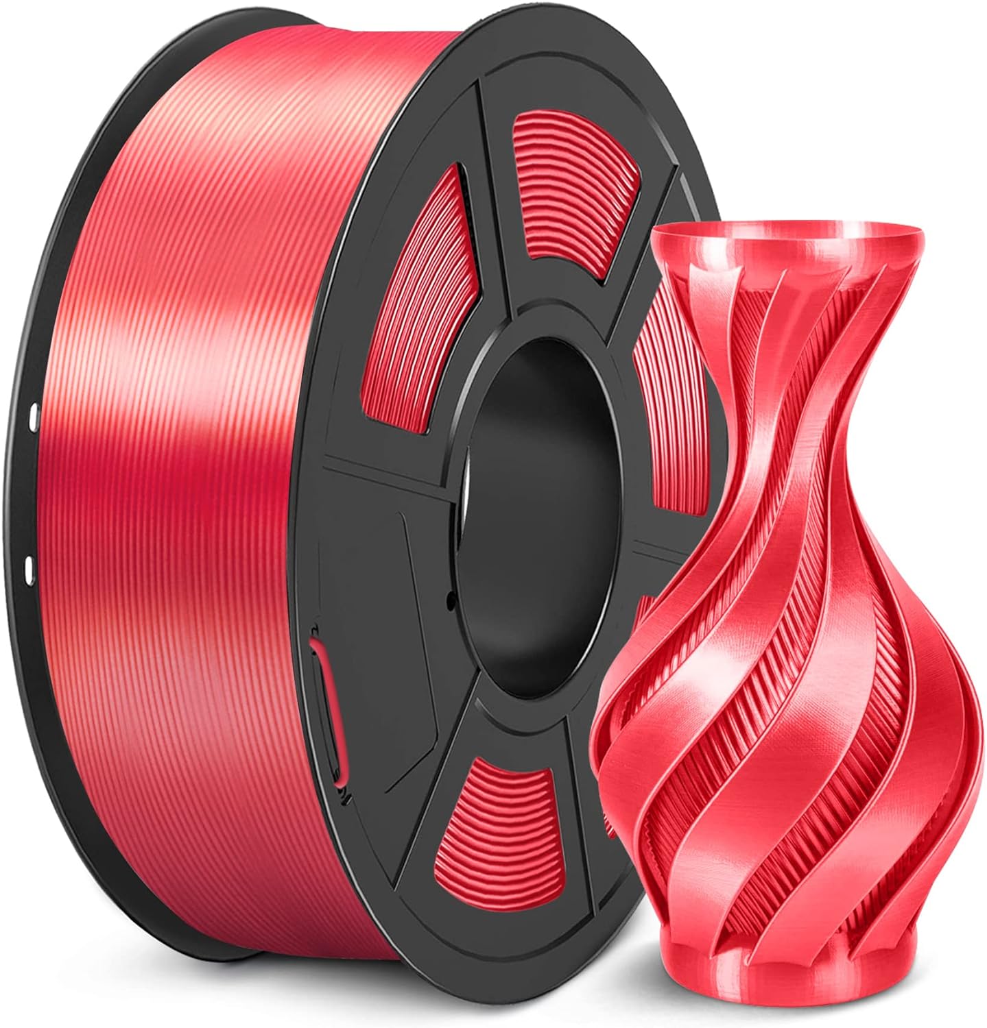 Filament Sunlu Silk PLA+ Rouge 1,75 mm 1 kg