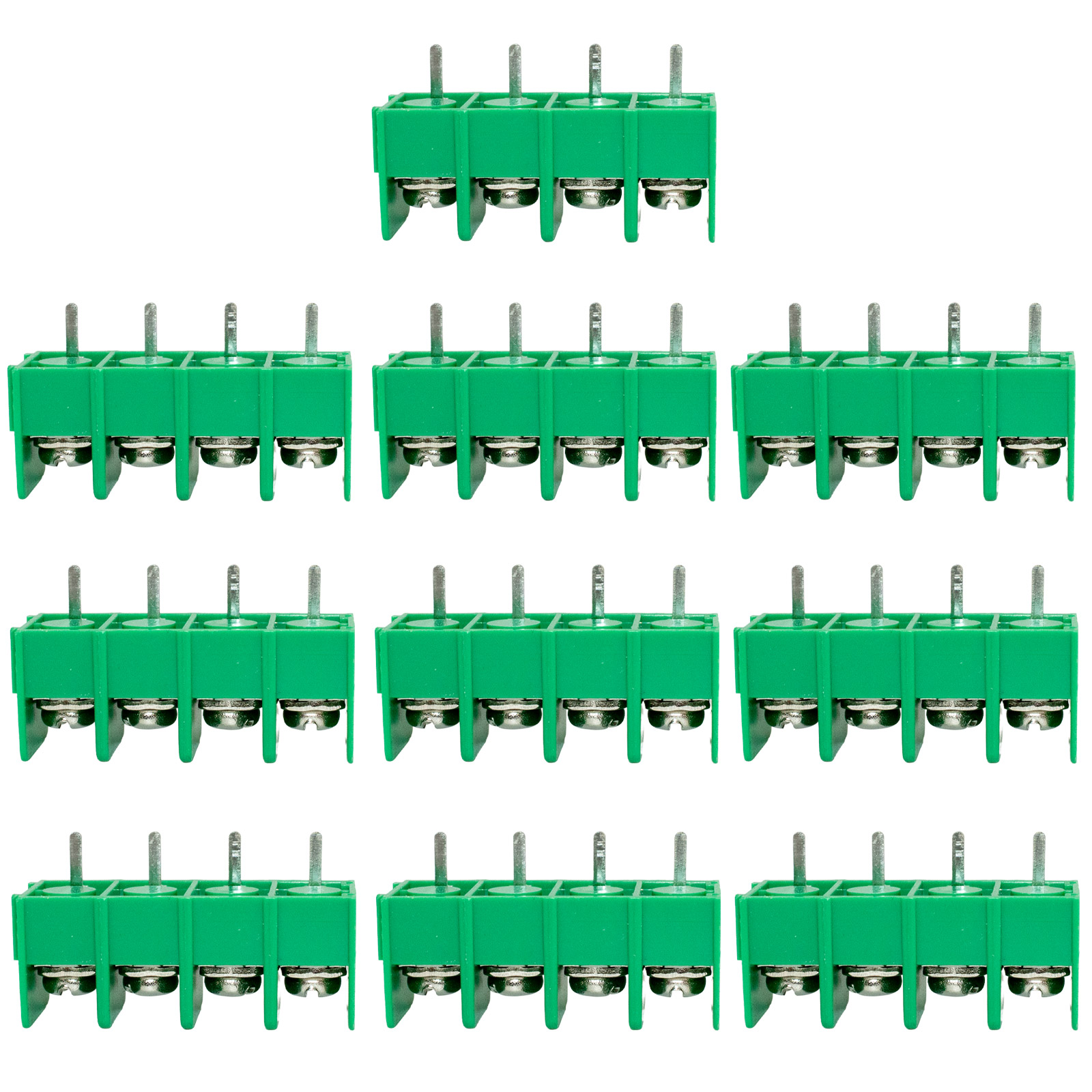 10x Bloc de bornes à vis 300V 20A 4 broches 7,62 mm AWG 24–12 / 0,2–2,5 mm²