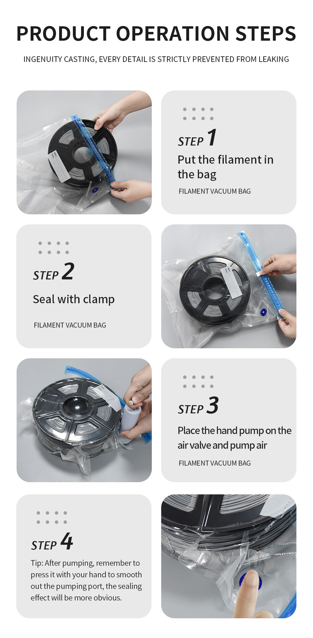 10 sachets pour filament avec pompe à air – Image 11