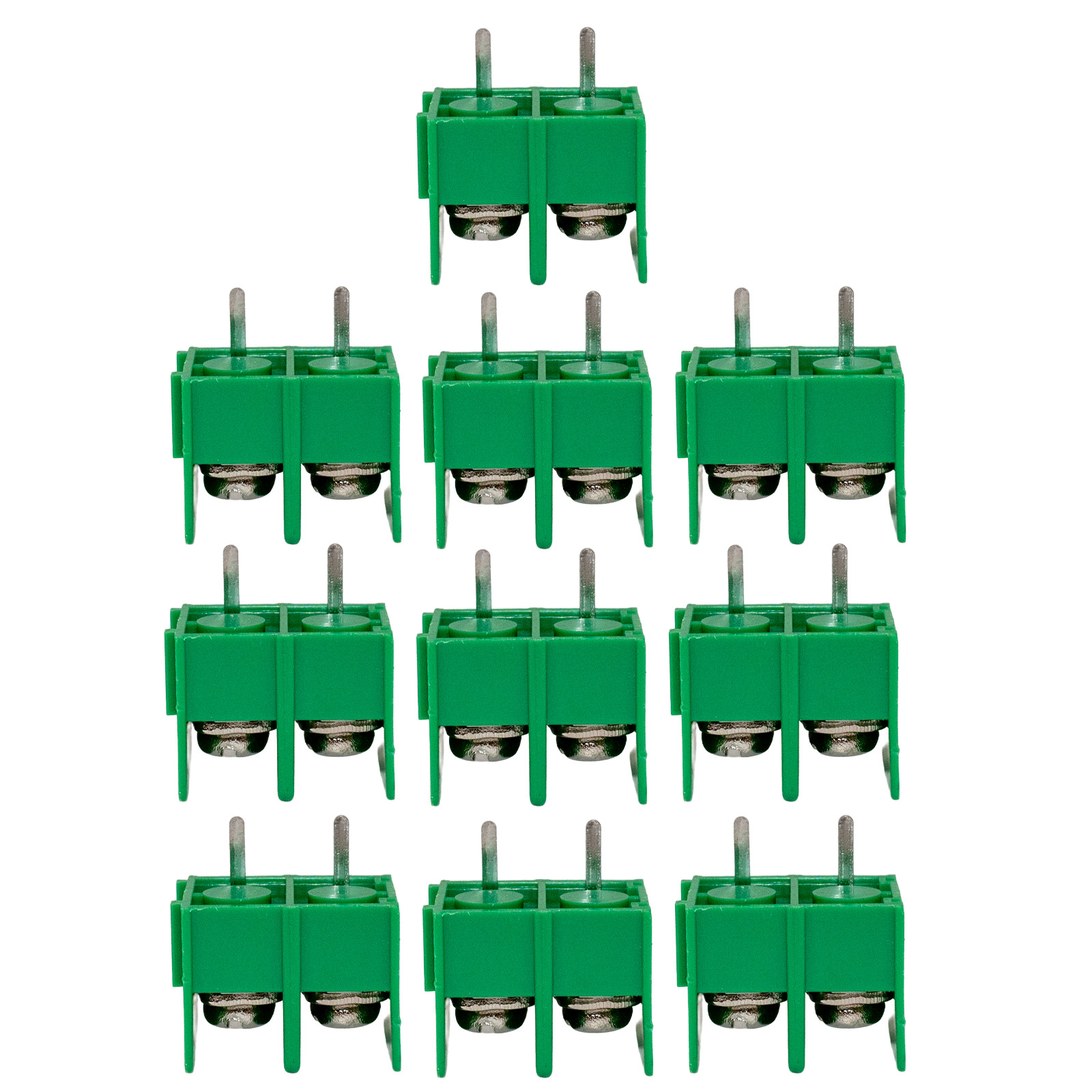 10x Bloc de bornes à vis 300V 20A KF7,62 2 broches 7,62 mm AWG 24–12 / 0,2–2,5 mm²