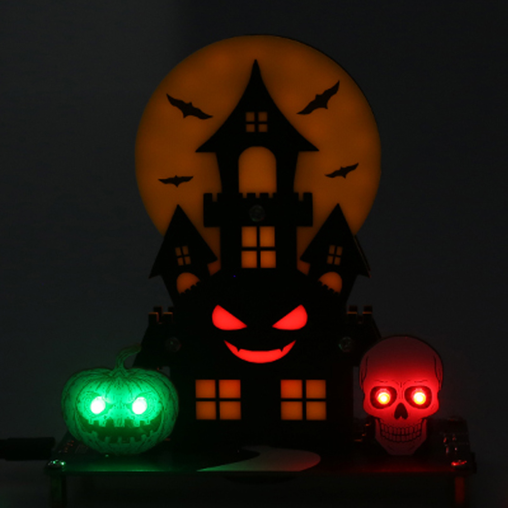 Kit Château hanté Halloween avec 3 modes lumineux et sons effrayants – Image 2