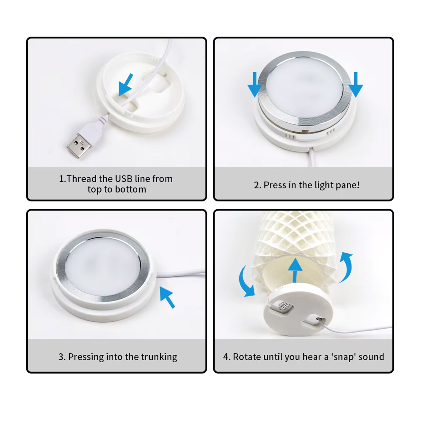 Spot LED compatible avec Bambulab LED Kit USB 5V 3W blanc chaud – Image 4
