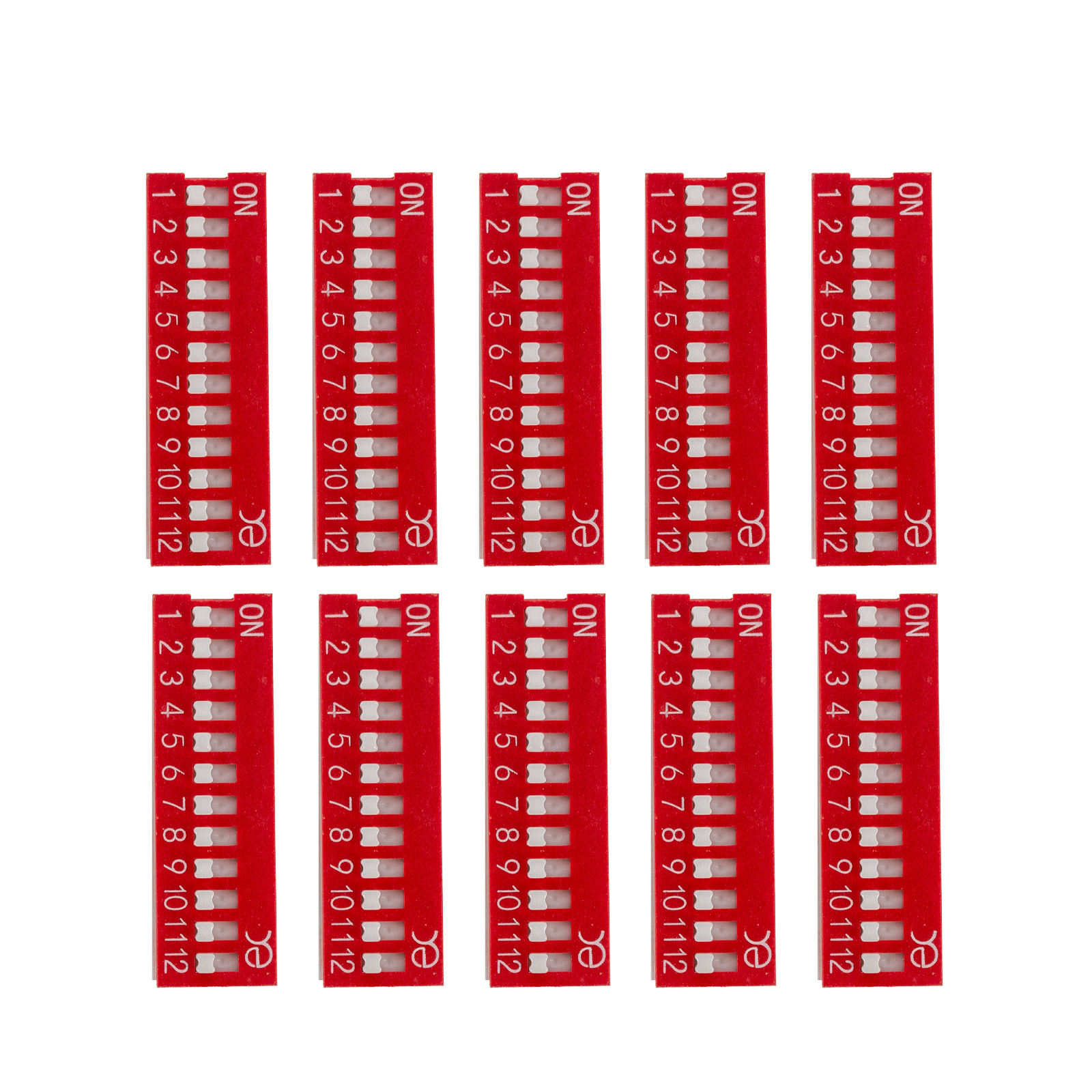 10x Interrupteur DIP 12 pôles interrupteur codeur interrupteur à glissière