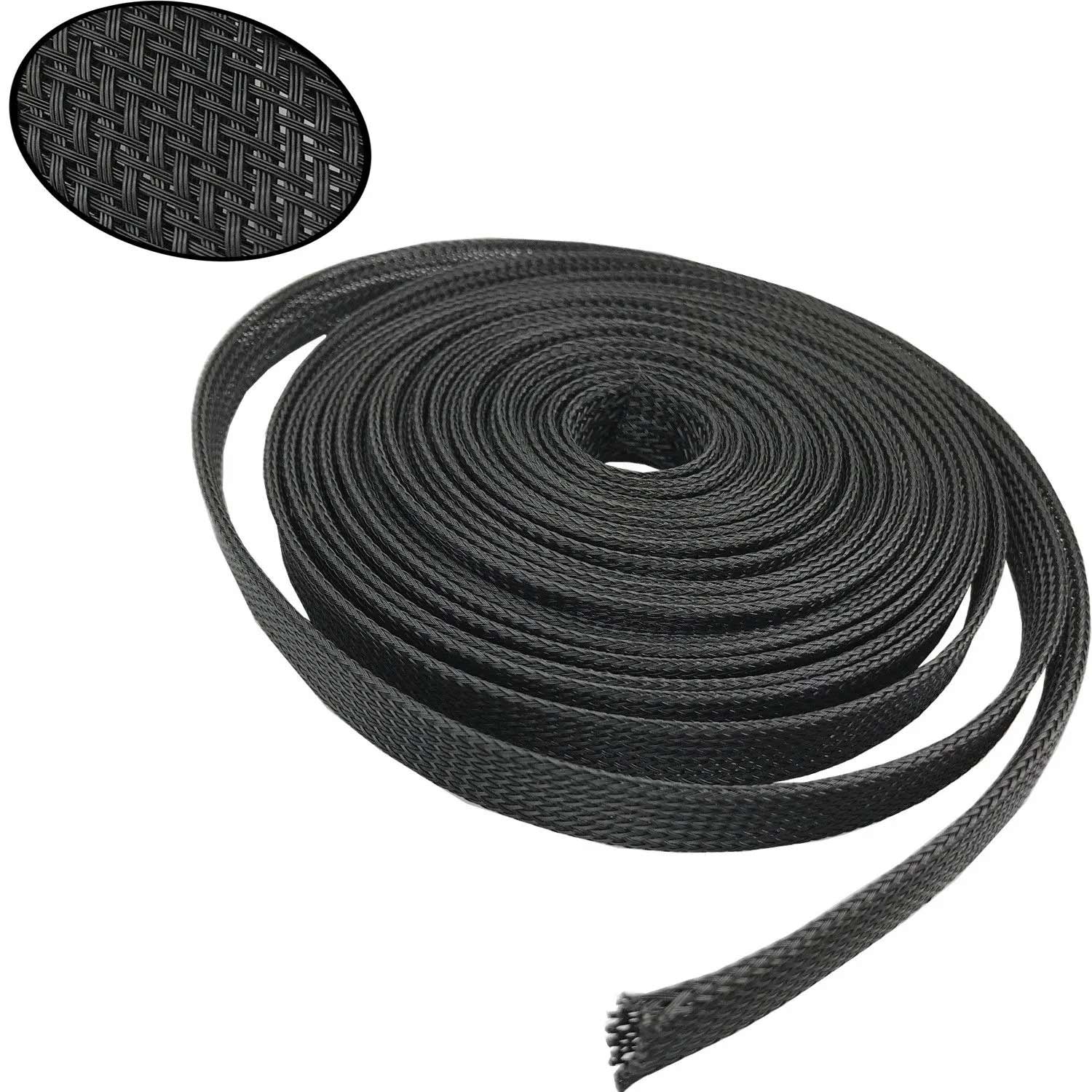 1 mètre de gaine tressée PET 14 mm