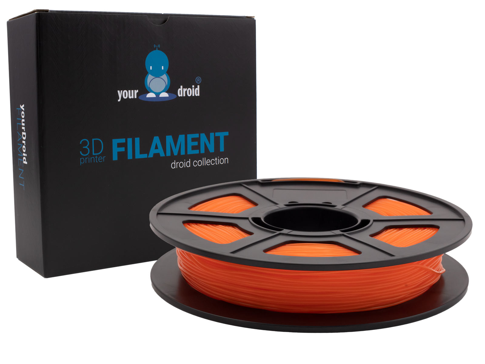 yourDroid Filament TPU Transparent Orange 1.75mm 500g – Image 2