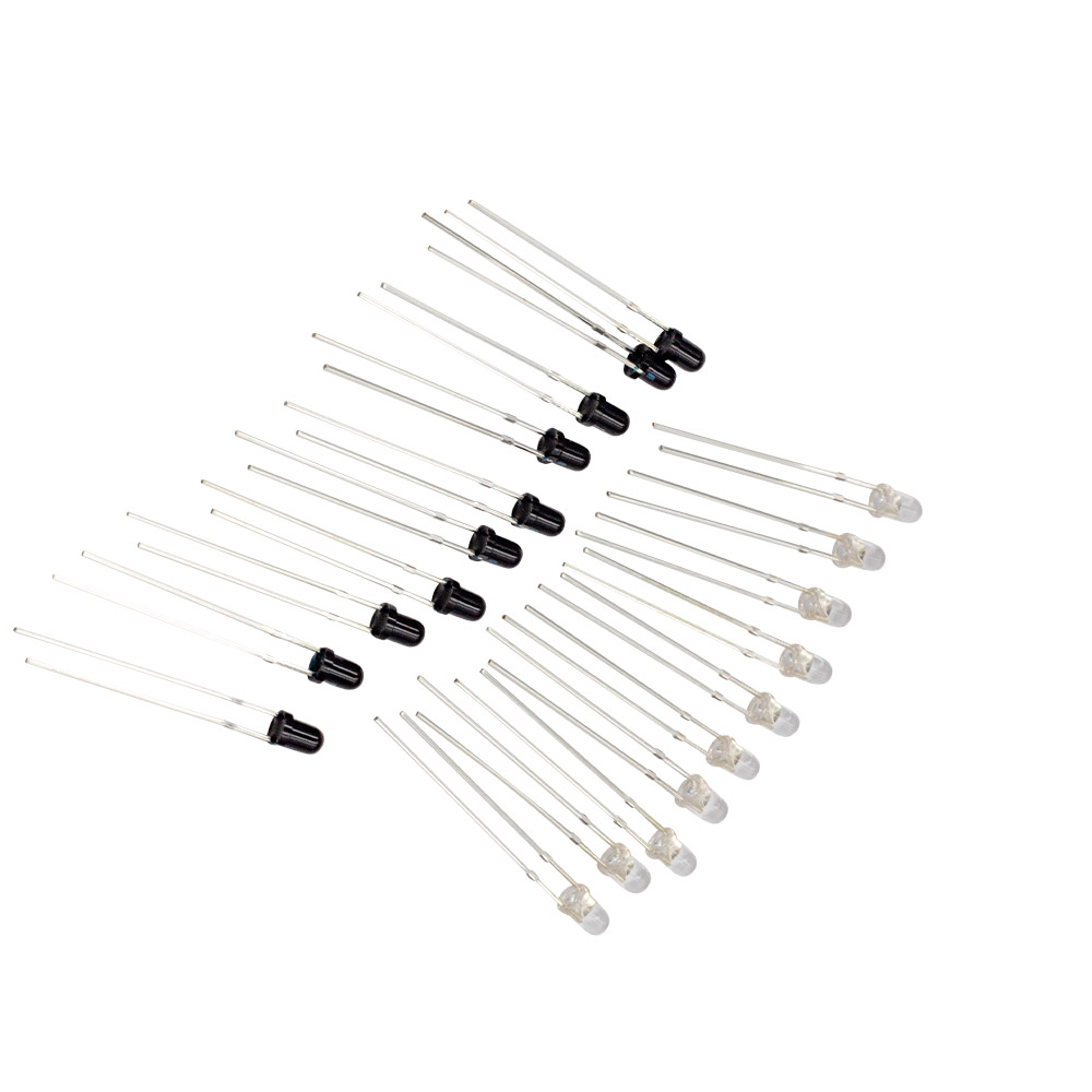10 paires de LED IR 3 mm 940 nm émetteur + récepteur infrarouge