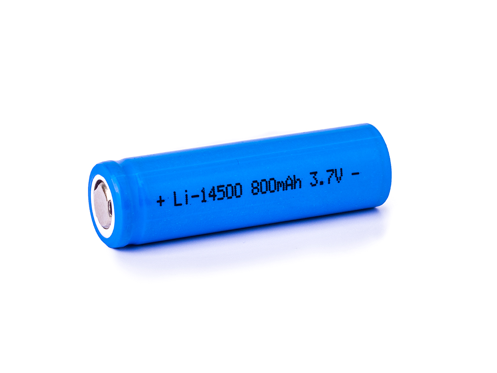 Accu Li-Ion 14500 3,7V 800mAh Flat Top (sans électronique de protection)