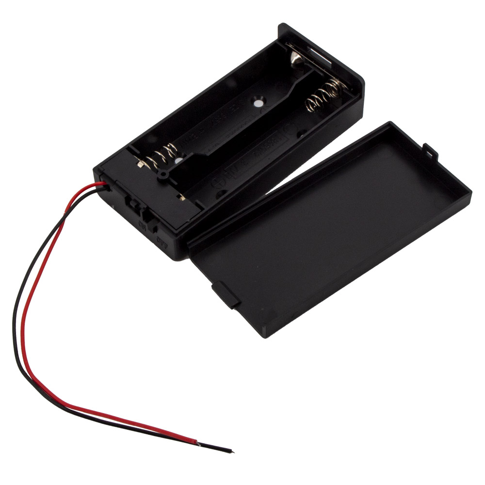 Boîtier de batterie pour 2x 18650 avec interrupteur marche/arrêt DC 7,4V
