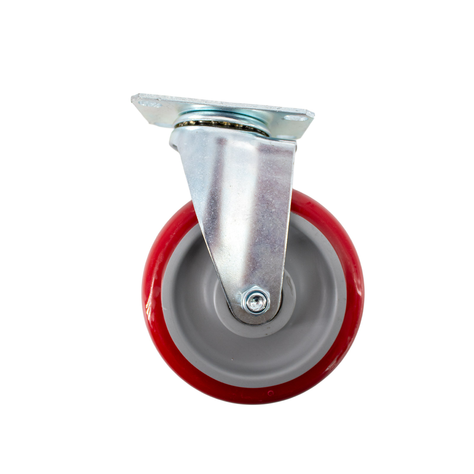 Roulette directionnelle 100 mm rotative à 360° rouge – Roue de transport jusqu'à 110 kg de charge
