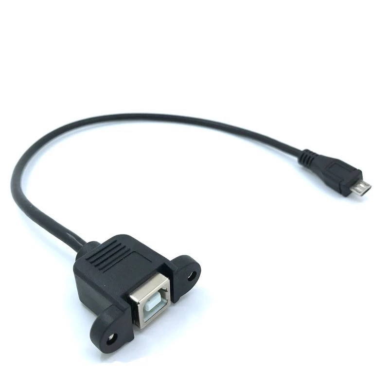 Connecteur MicroUSB vers prise USB 2.0 B femelle à montage sur panneau 50 cm