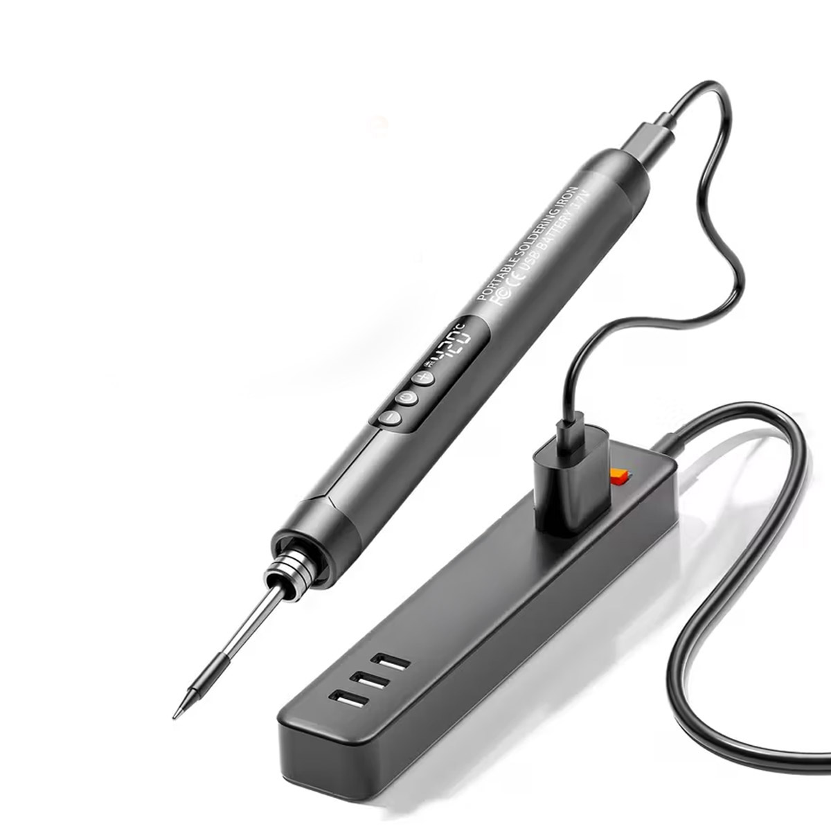 Kit de fer à souder sans fil avec écran LCD et accessoires – USB-C, batterie 1000 mAh – Image 3