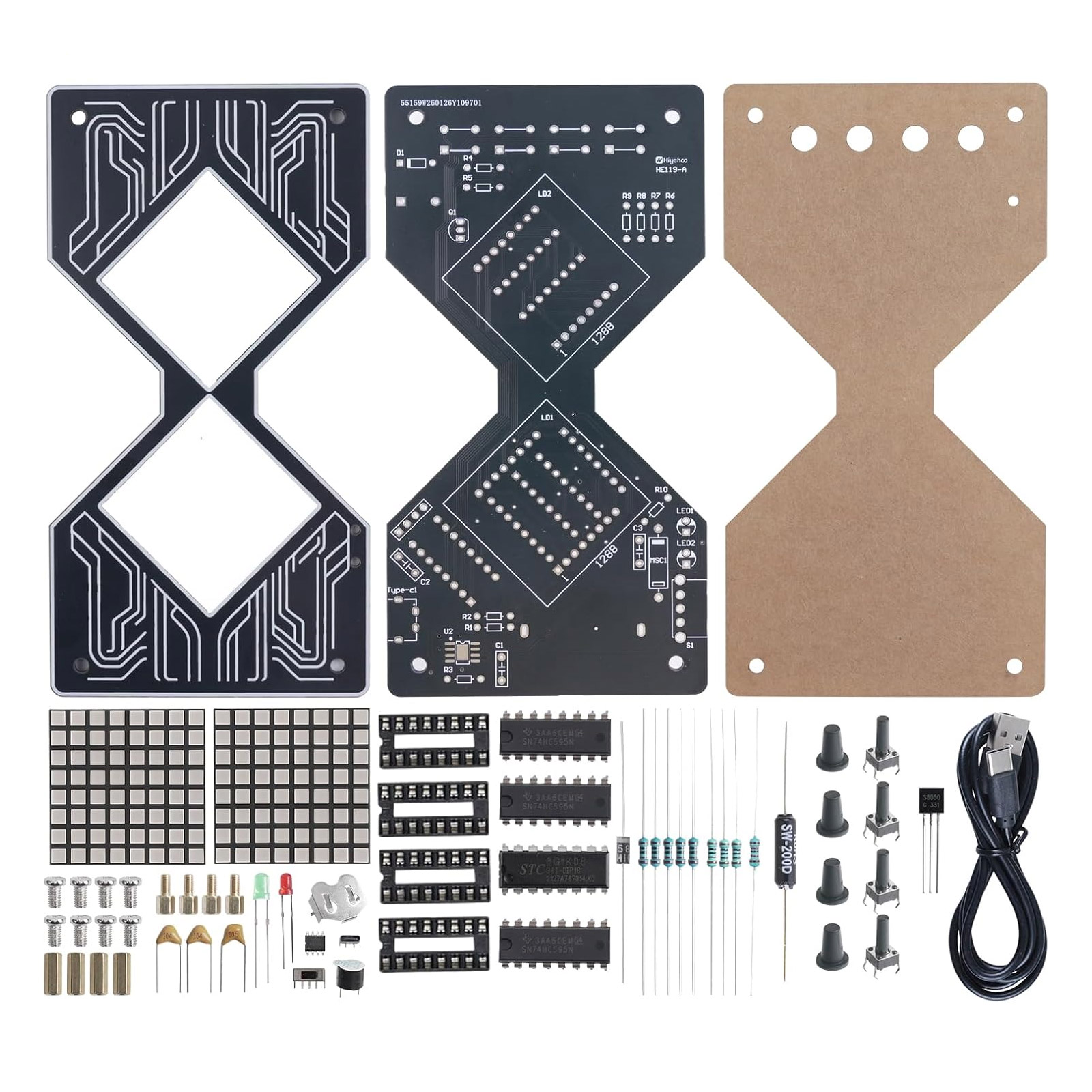 Kit de sablier LED avec compte à rebours et alarme sonore – Image 3