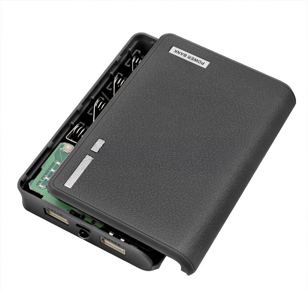 Boîtier de power bank 12 000 mAh noir pour 4x batteries lithium 18650 – Image 5