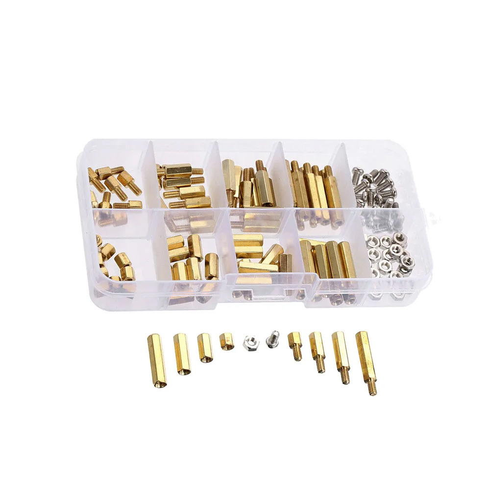 Écarteurs en laiton M3 120 pièces en assortiment