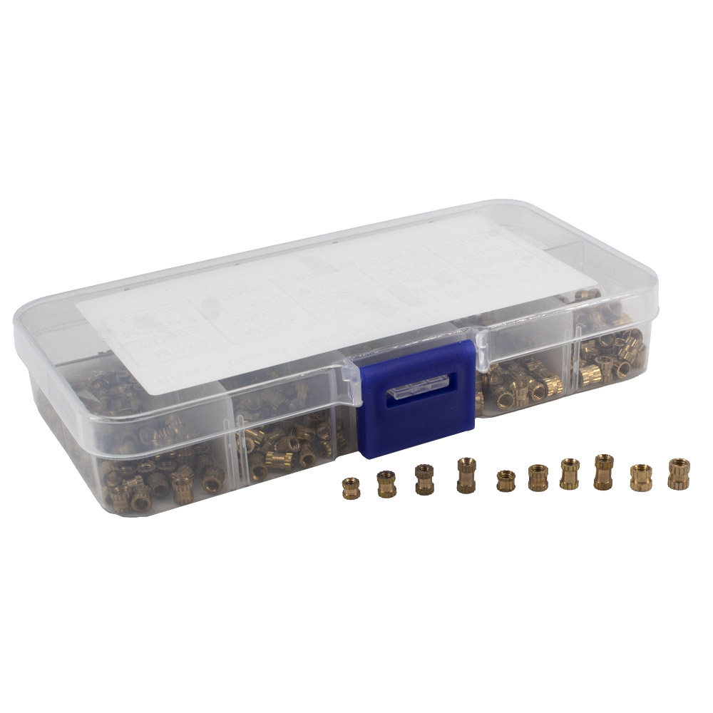 Kit d'écrous à sertir inserts filetés 500 pièces M2-M3
