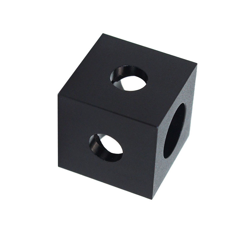 Connecteur d'angle 3 voies pour profilés aluminium V-Slot 2020, noir