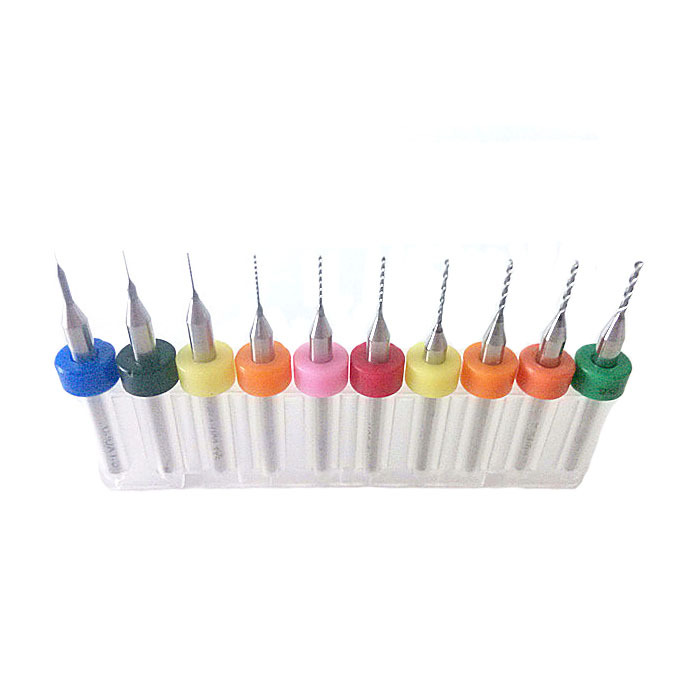 10x Mini forets 0,3 mm à 1,2 mm pour cartes PCB SMT CNC Dremel Proxxon gravure fraise