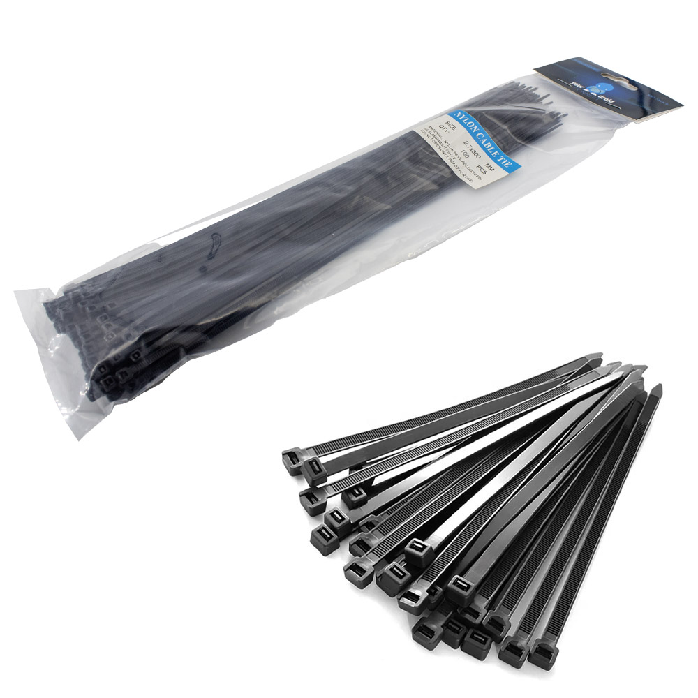 100 colliers de câble noirs 2,7*300 mm