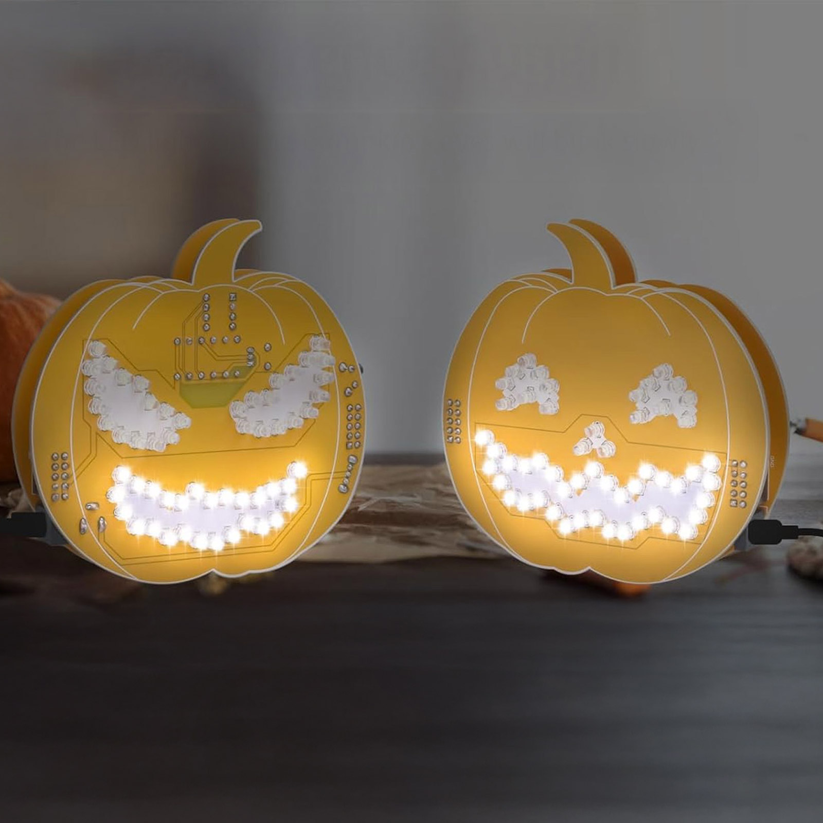 Kit citrouille LED Halloween – carte d'entraînement à souder pour débutants – Image 4