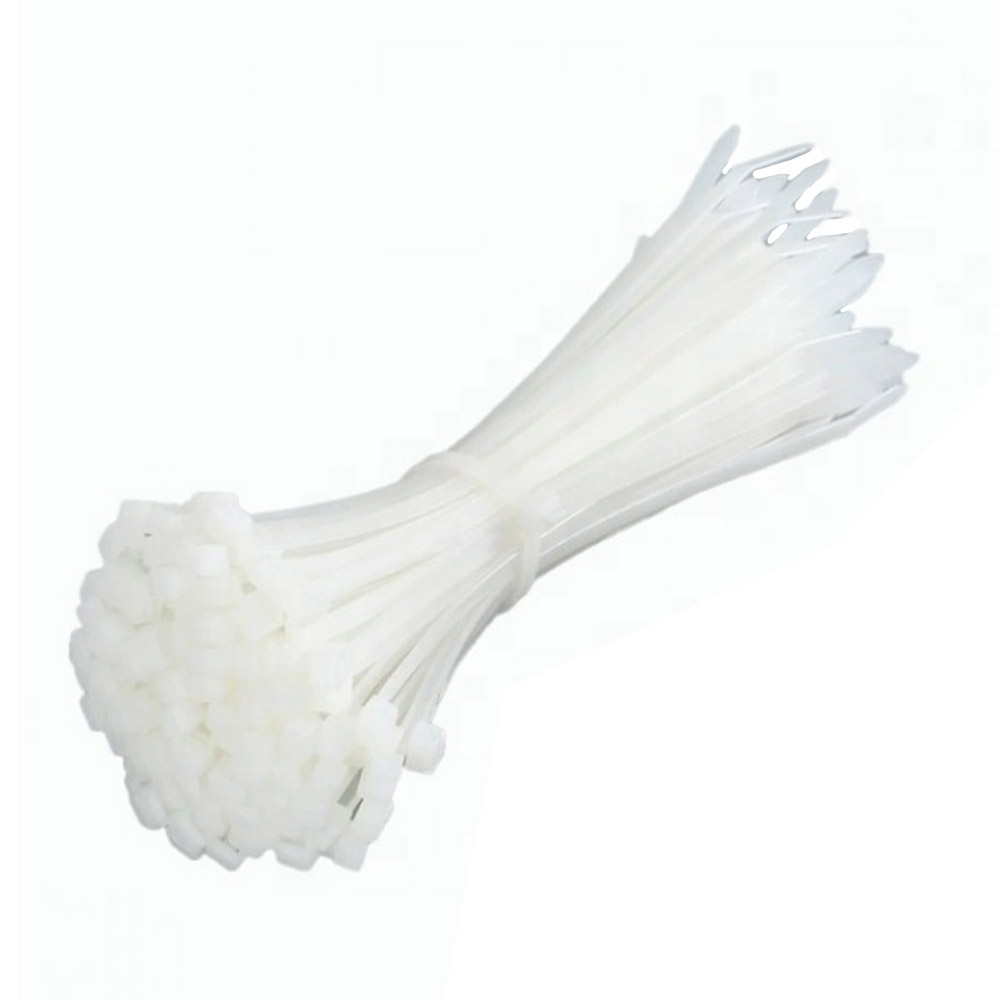100 colliers de câble blancs 3,6*300 mm