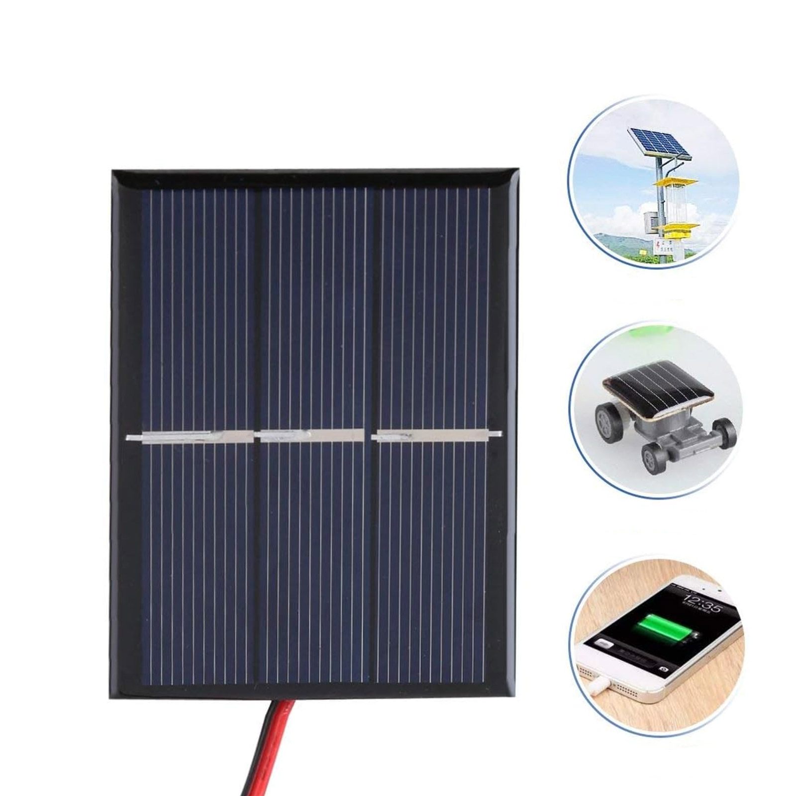 Panneau solaire 1,5V 0,65W 60x80x3mm