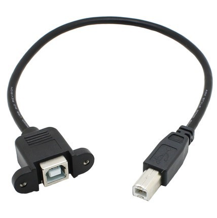 Connecteur USB 2.0 B mâle vers prise USB B femelle montage panneau 50 cm – Image 2