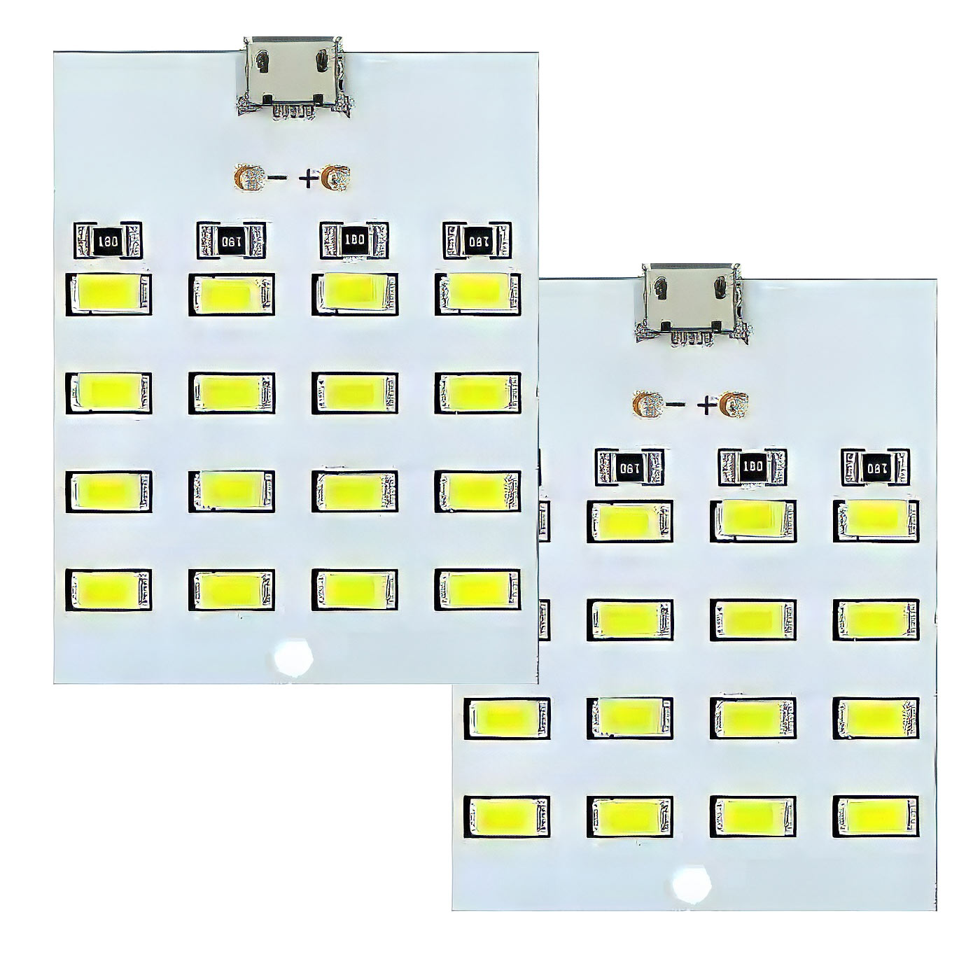 Lot de 2 panneaux LED 16 5V MicroUSB