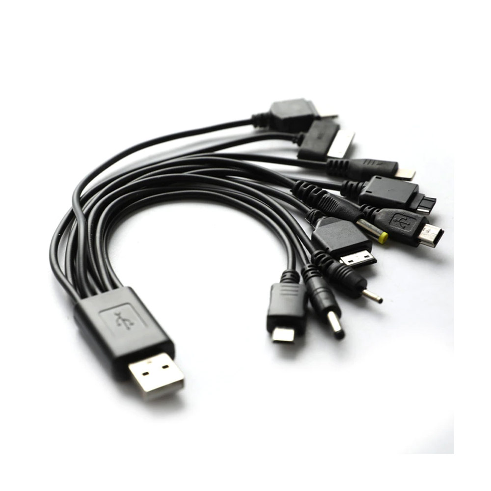 Câble de charge USB universel 10-en-1 pour smartphones et téléphones portables