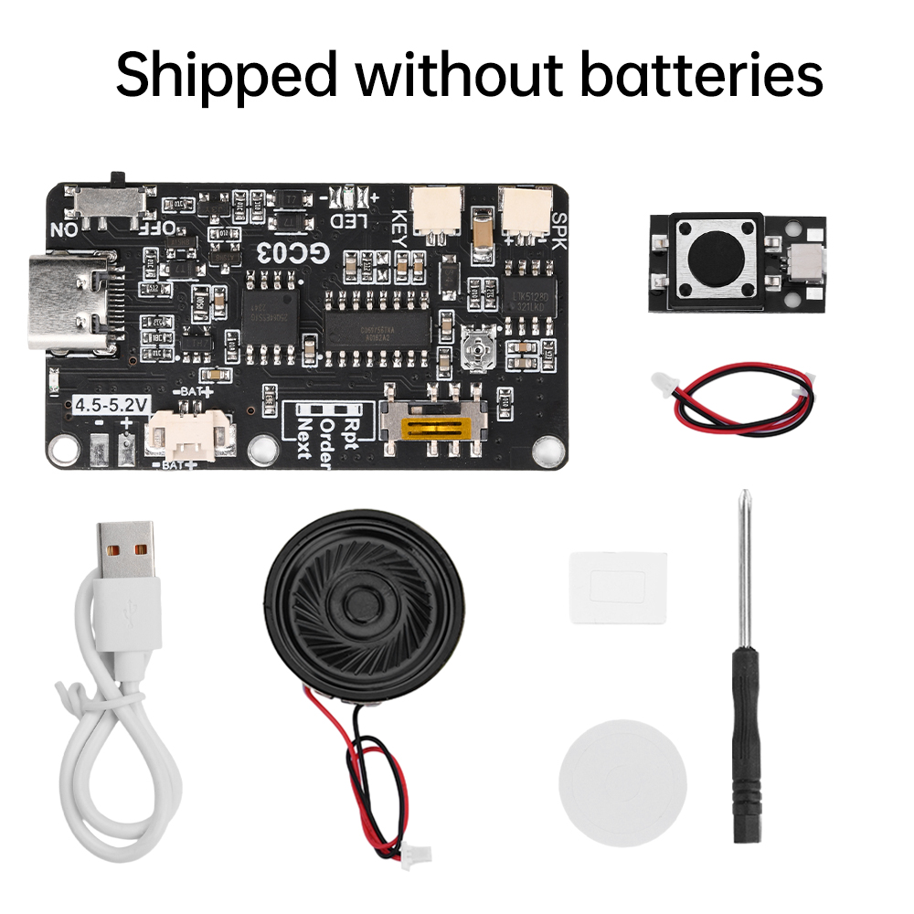 Module sonore MP3 avec USB-C, haut-parleur et bouton 1,8 Mo – Image 2