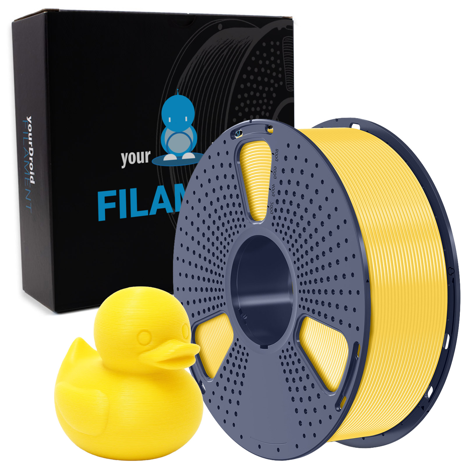 Filament yourDroid PLA Jaune 1.75 mm 1 kg