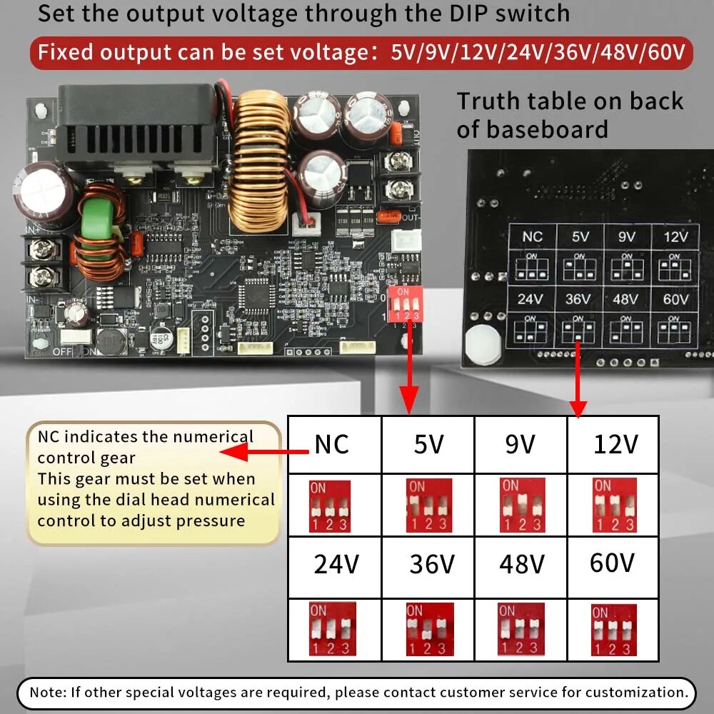 Régulateur de tension avec écran DC 6-70V vers 0-60V 20A 1200W CNC XY6020L – Image 13