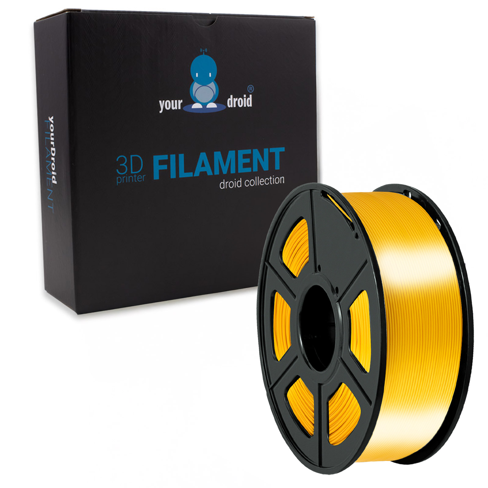 yourDroid BioSilk PLA PLUS Filament or clair 1.75mm 1kg