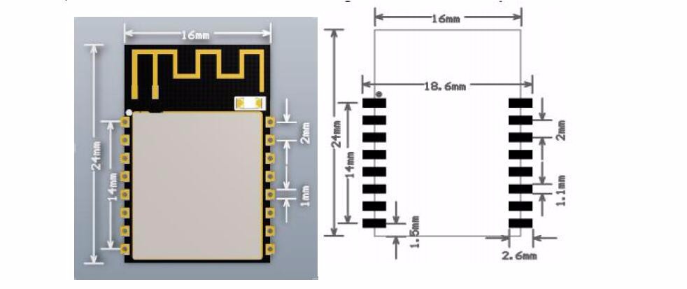 Module WiFi série ESP8266 ESP-12S – Image 3
