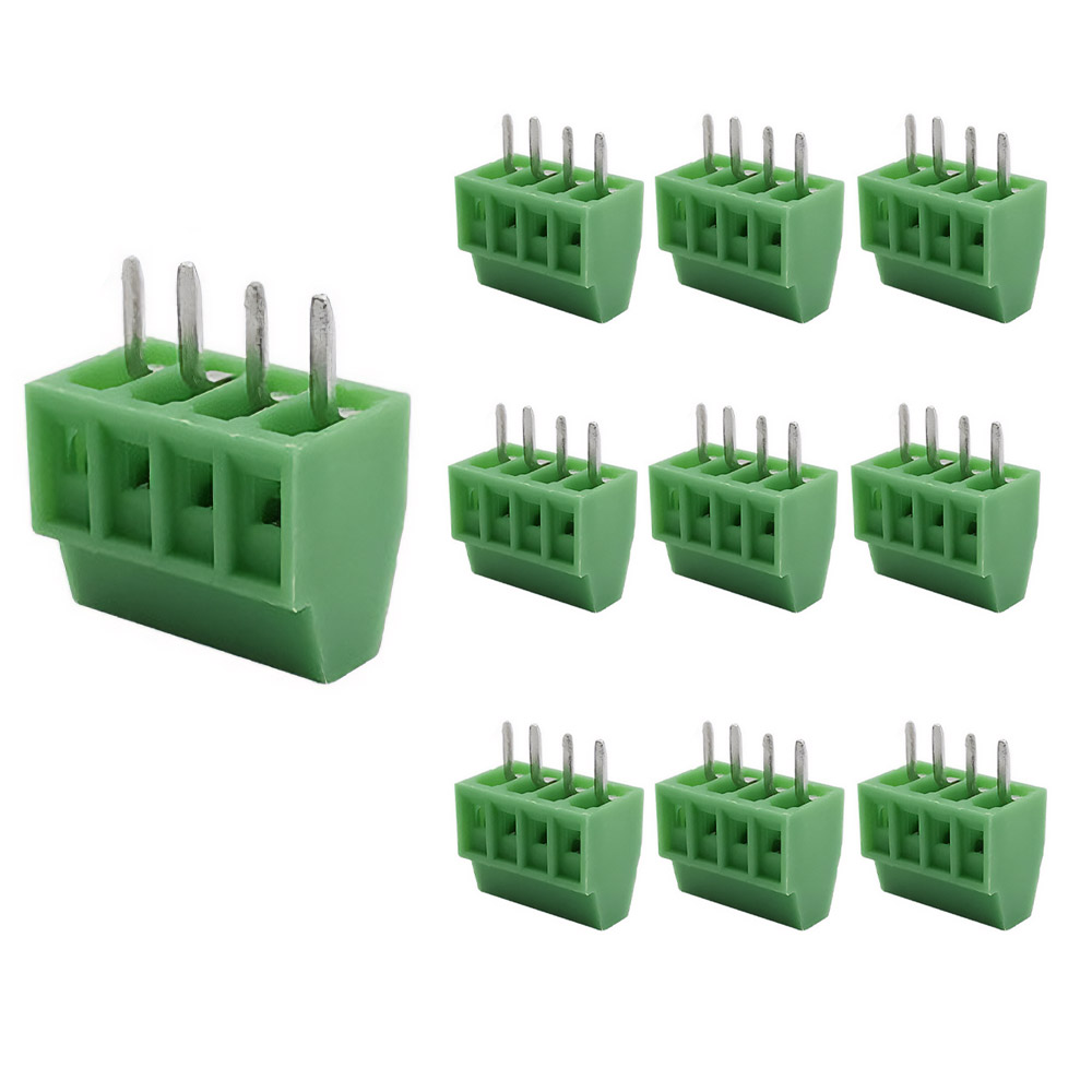 10x bornes à vis 4 broches 2,54 mm 150V 6A pour câbles 26-18 AWG