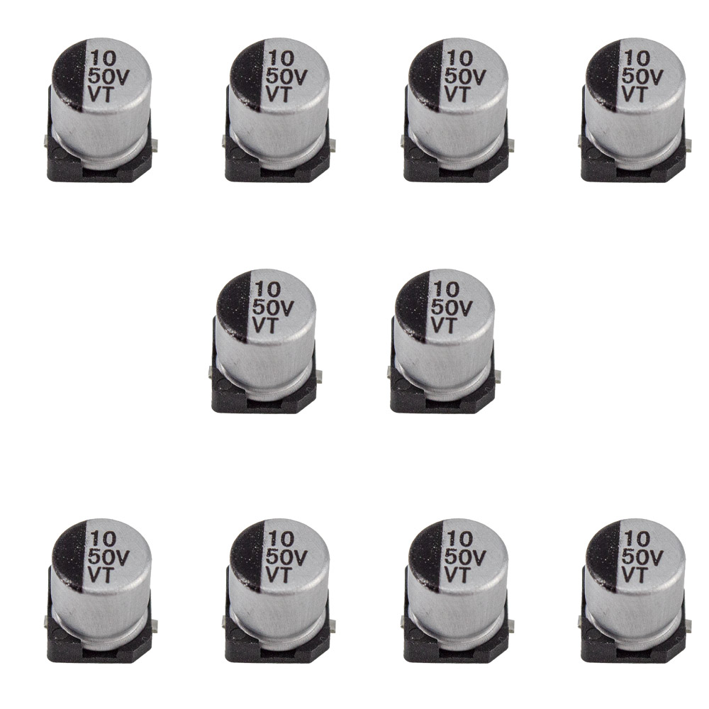 10x condensateur électrolytique CMS 50V 10µF