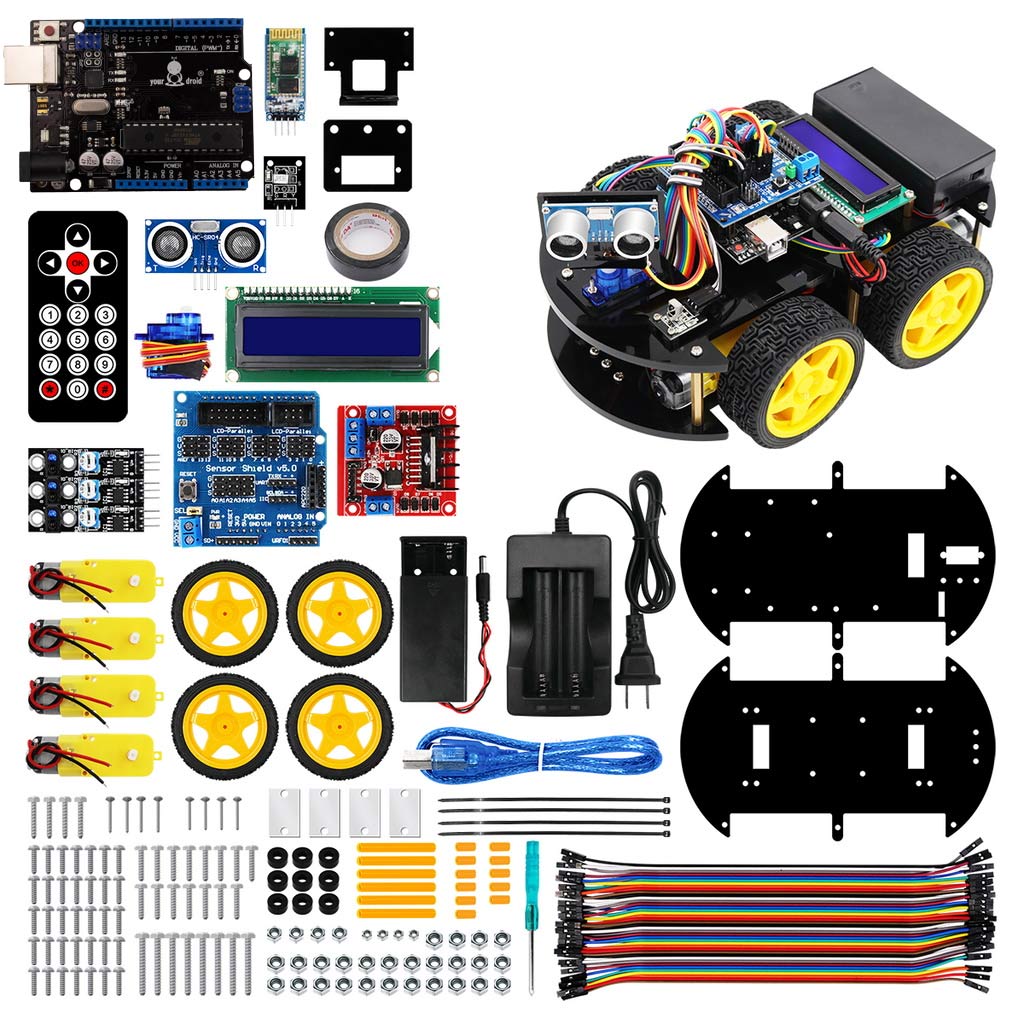 yourDroid uno R3 4WD Smart Car kit robotique – Image 2