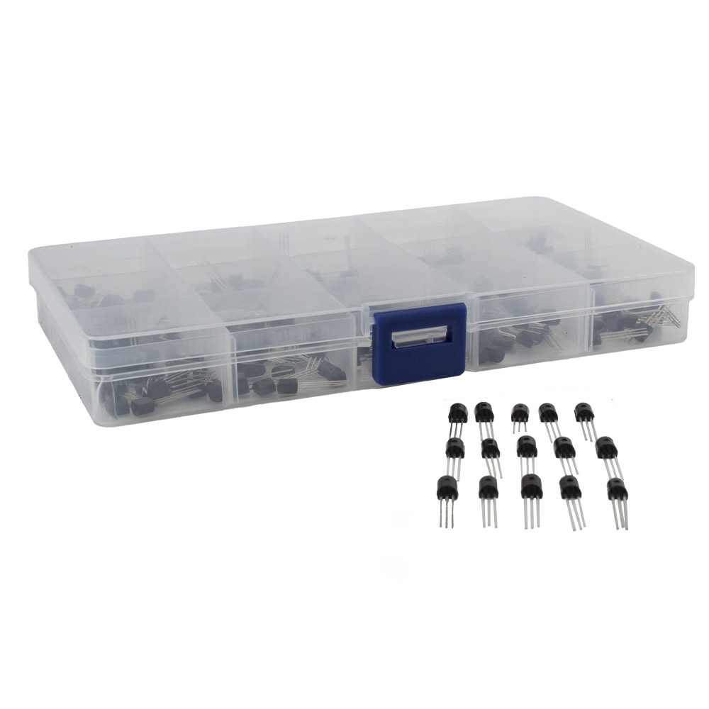 Kit de transistors TO-92 300 pièces à 15 valeurs