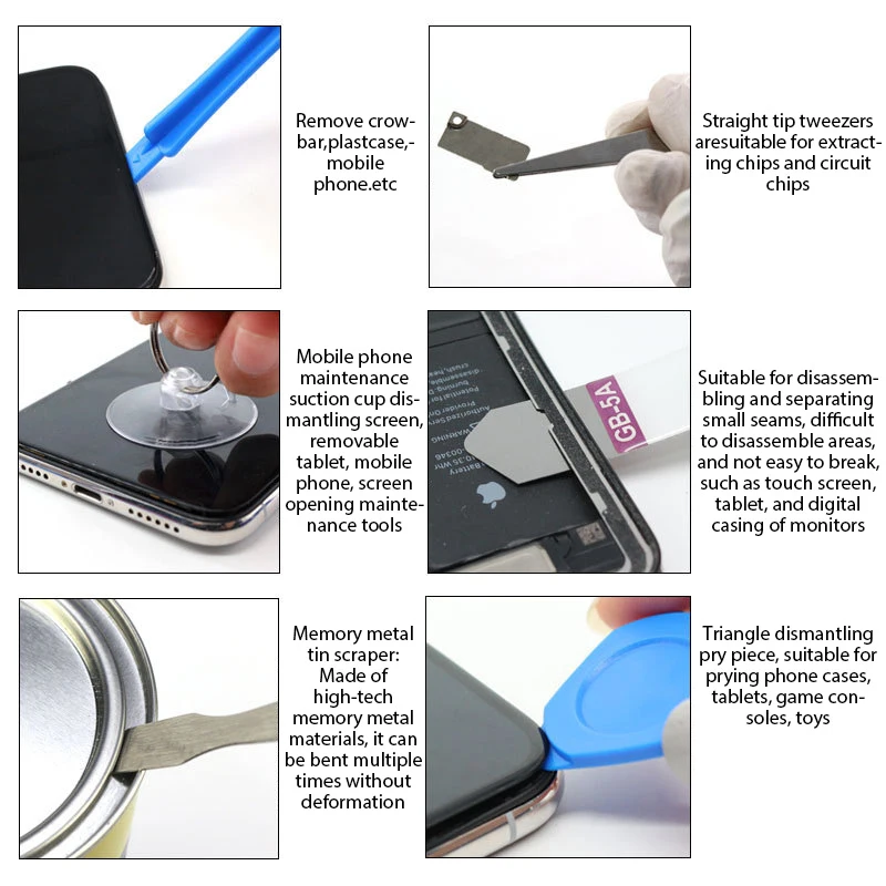 Kit universel de 22 outils pour l'ouverture et la réparation de smartphones – Image 4