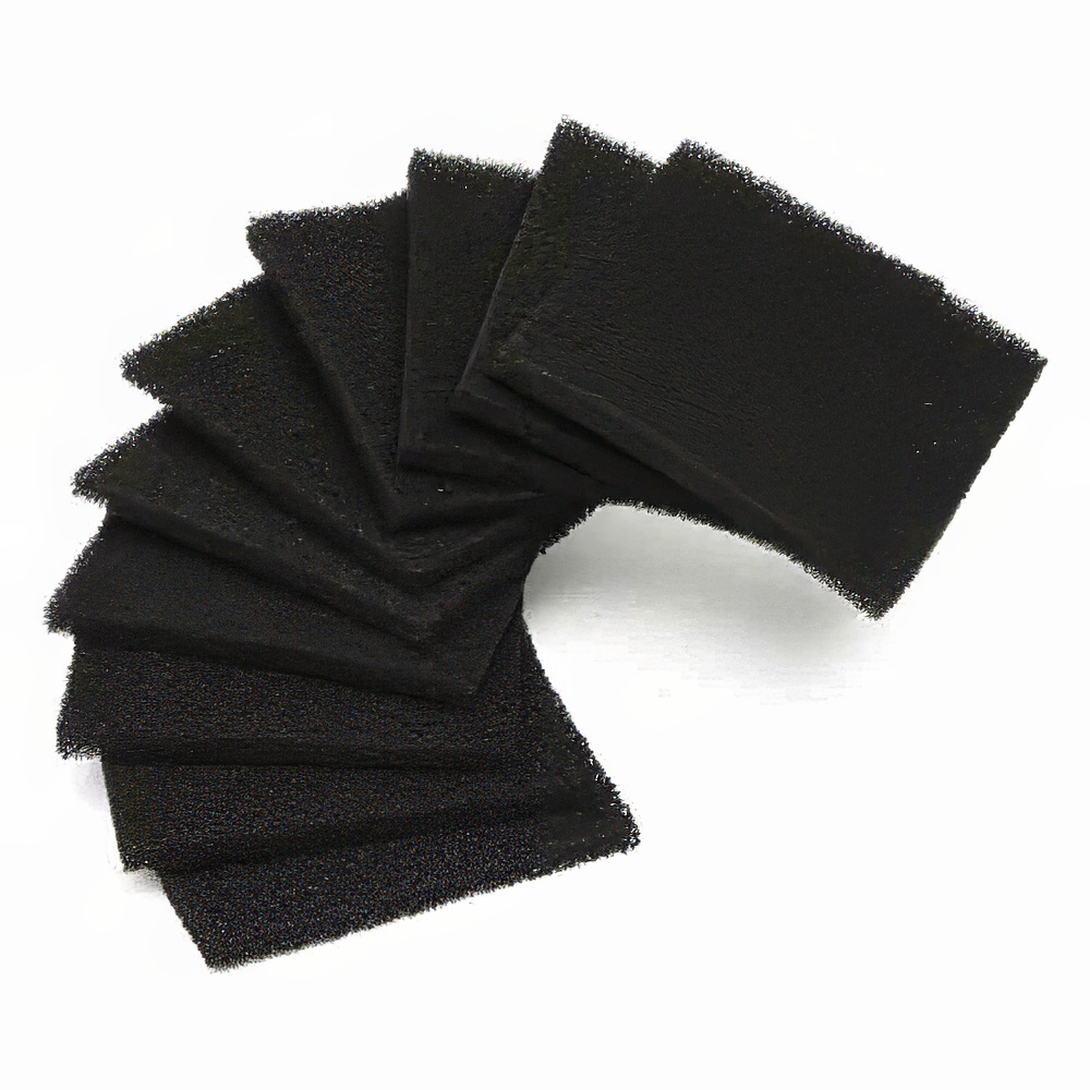 Filtre à air à charbon actif 130x130x10mm 10 pièces